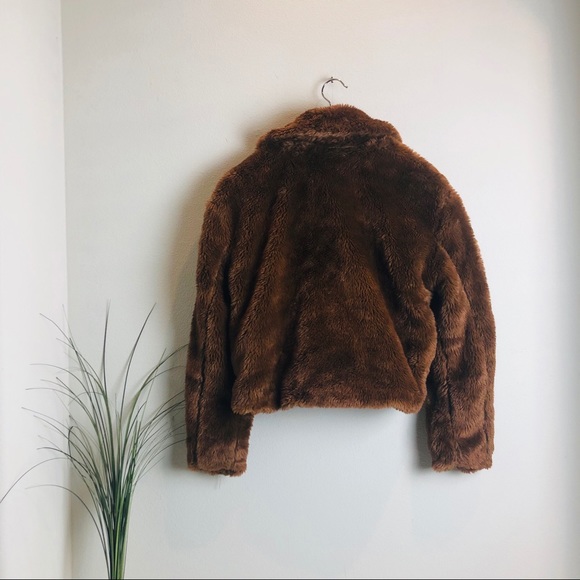 Free People Plush Faux Fur Brown Jacket - Picture 4 of 11